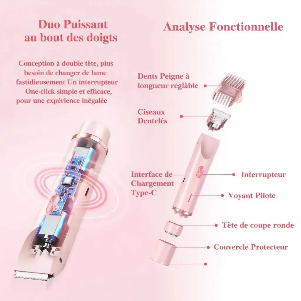 Épilateur Électrique Femme 2-en-1 – Bikini et Zones Intimes GLLOW