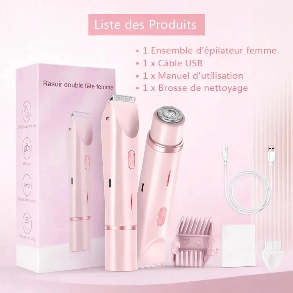 Épilateur Électrique Femme 2-en-1 – Bikini et Zones Intimes GLLOW